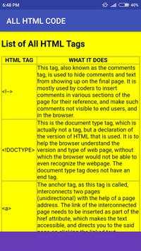 All Html Tags List скриншот 3