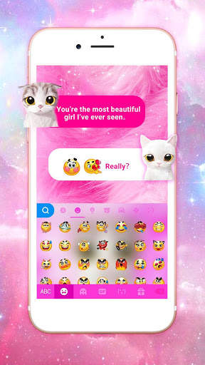 Chủ Đề Bàn Phím Pink Cat screenshot 3