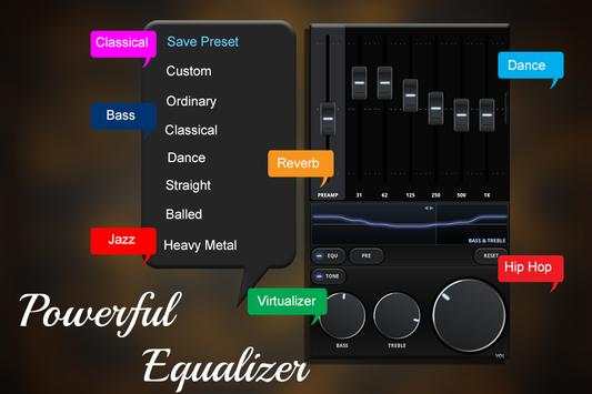 Bass Booster & Equalizer 2018 - Music Player 2018 screenshot 1