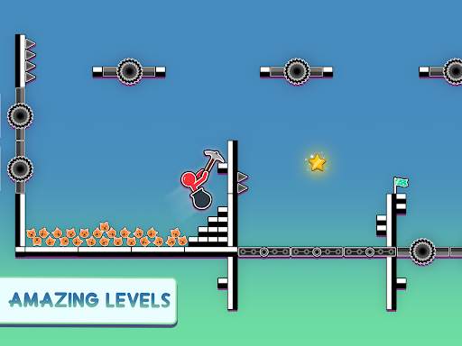 Hammer Climb Stick man Game screenshot 1