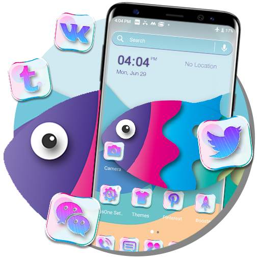 Cartoon Fish Launcher Theme 1.0.1