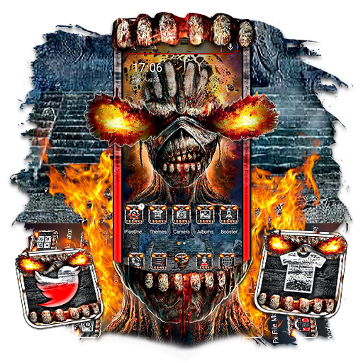 ikon Fire Skull Theme