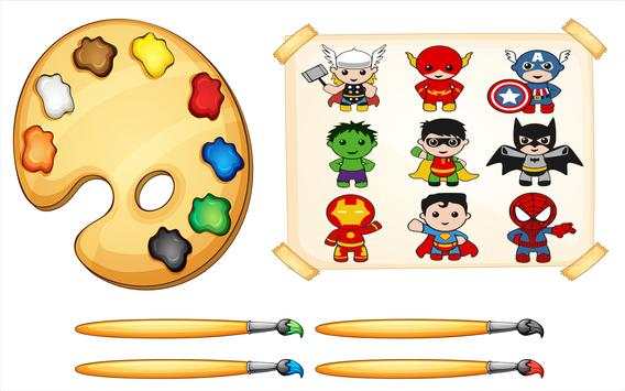 Mini superhero coloring game स्क्रीनशॉट 2