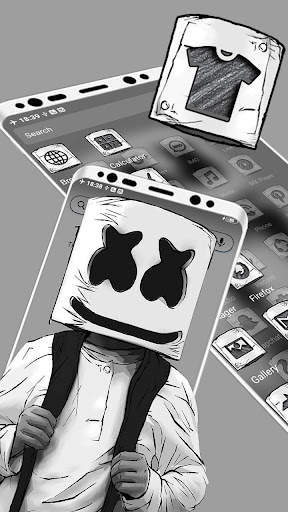 Marshmello Sketch  Theme screenshot 4