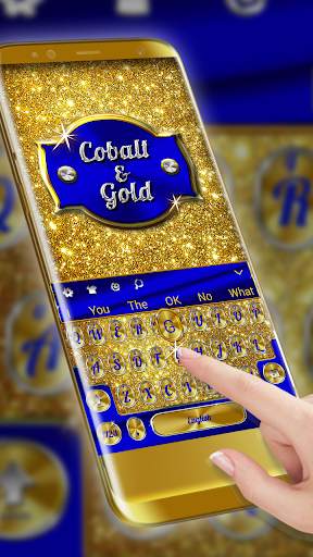 Cobalt and Gold Keyboard Theme स्क्रीनशॉट 2