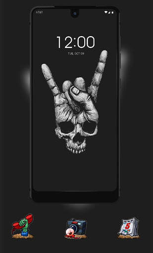 Tema abstrak Rock Skull Graffiti screenshot 2