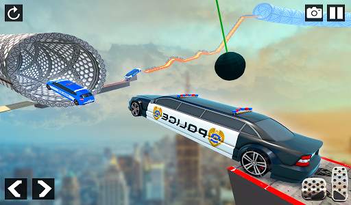 Police Limo Car Stunts - Mega Ramp Car Racing Game screenshot 7