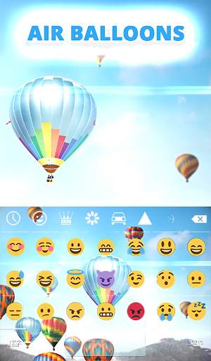 Air Balloons Animated Keyboard   Live Wallpaper स्क्रीनशॉट 4