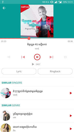 Imuzik Metfone screenshot 3