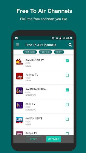 DTH Channel Selector: Optimize Channels & Bouquets स्क्रीनशॉट 2