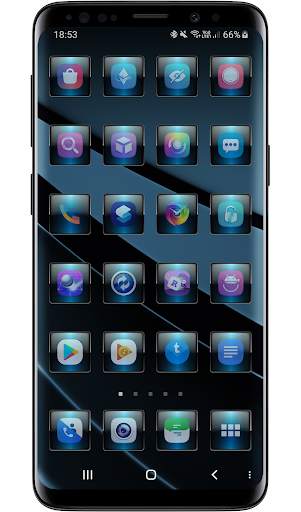 Launcher Theme - Dusk Blue Icon Pack Wallpaper screenshot 4