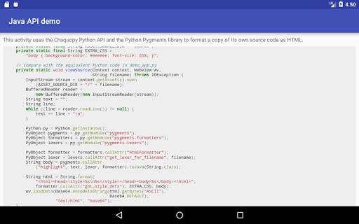 Chaquopy: Python for Android स्क्रीनशॉट 7