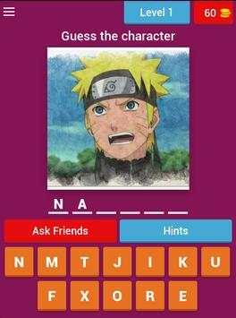 Guess the cartoon characters naruto screenshot 13