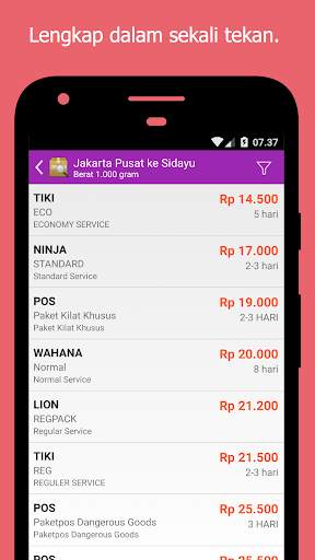RajaOngkir: Cek Ongkos Kirim screenshot 2