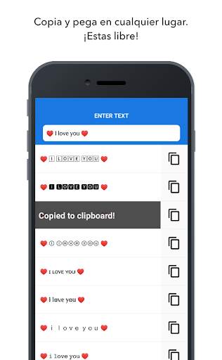 Fuentes: Fonts Convertidor de texto para Instagram screenshot 6