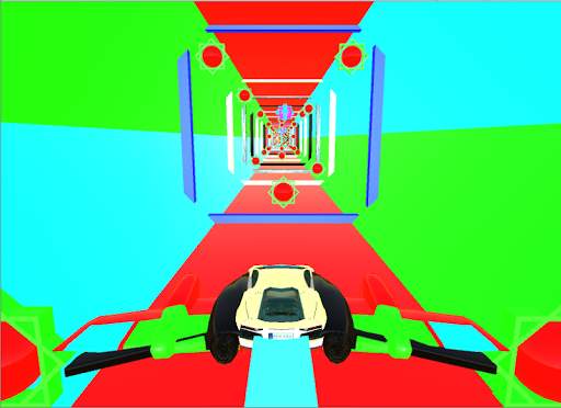 Real Flying Car -Speed Tron Cube Tunnel Trouble 3D स्क्रीनशॉट 3