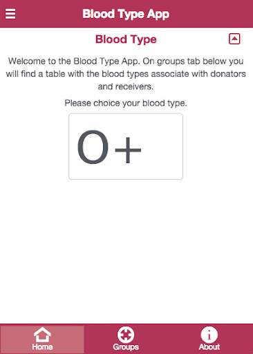 Blood Type App screenshot 1