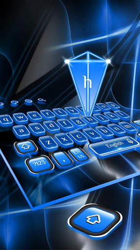 Black Blue Tech Future Keyboard screenshot 2