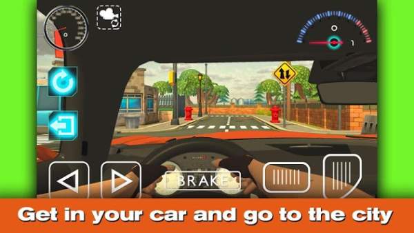 Racing in car 3D screenshot 1