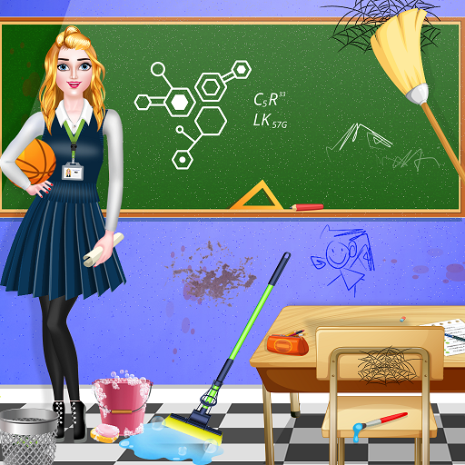 Girls High School Cleaning: Princess Room Cleanup icon