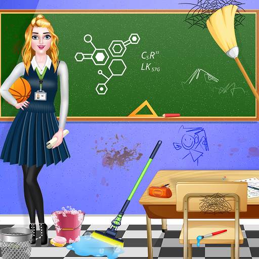 Girls High School Cleaning: Princess Room Cleanup 1.0