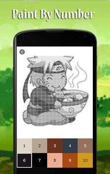 Naruto Color By Number : Pixel Art screenshot 6