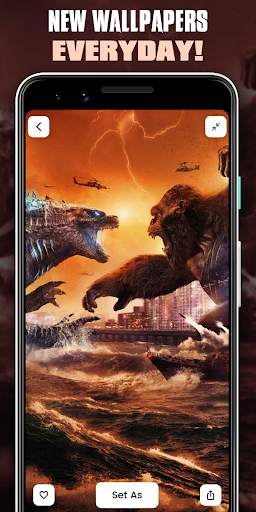 Godzilla VS Kong Wallpaper 2021 - King of Monsters screenshot 4