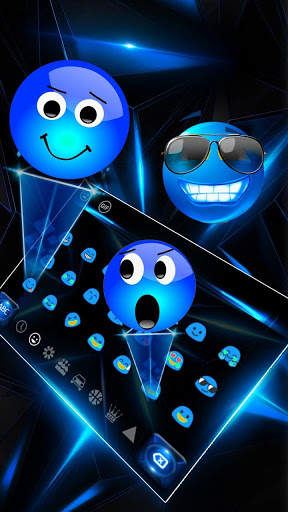 Blue Black Future Keyboard screenshot 3