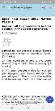 MATHEMATICS K. C. S. E PASTPAPERS & ANSWERS скриншот 4