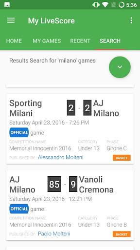 My LiveScore - Social Basket screenshot 2