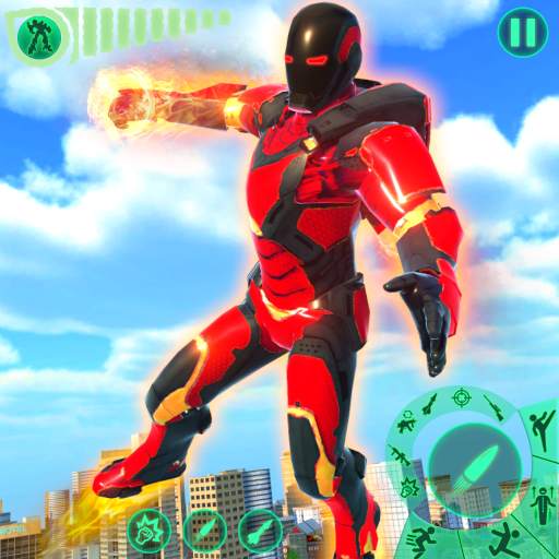 Transform Robot Flying Hero: Fire Hero Robot Games 1