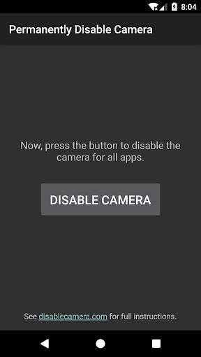 Permanently Disable Camera screenshot 2