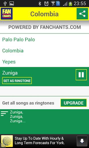 Colombia Songs World Cup 2014 screenshot 3