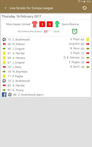 Live Scores for Europa League screenshot 11