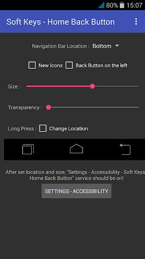 Soft Keys - Home Back Button скриншот 1