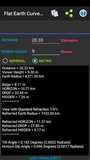 Flat Earth - Curve & Globe Calculator screenshot 18