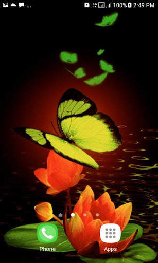 Green Butterflies Live Wallpaper screenshot 2
