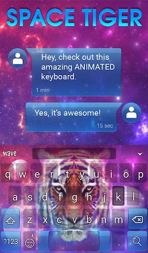Space Tiger Animated Keyboard   Live Wallpaper screenshot 3