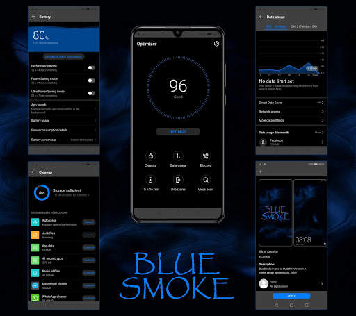 [EMUI 9.1]Blue Smoke Theme screenshot 4