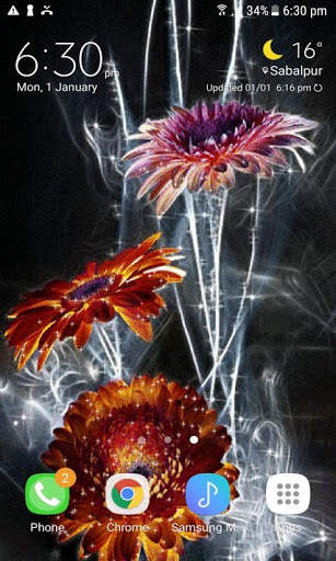 Lighting Flowers Live Wallpaper screenshot 3