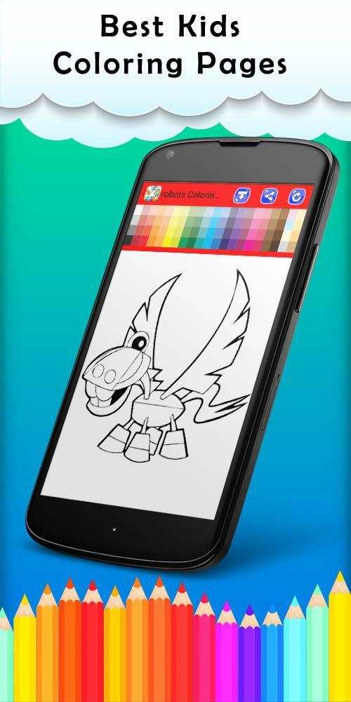 Robot coloring pages : dragon toys скриншот 5