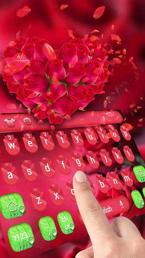 Pink Rose Petal Flying Keyboard स्क्रीनशॉट 2