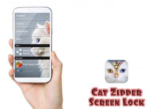 Cat Zipper Screen Lock Free screenshot 2