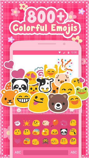 Pink Kitty Keyboard Theme screenshot 2