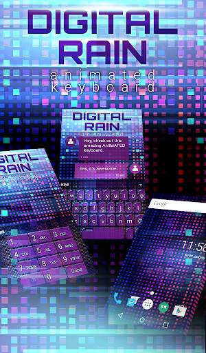 Digital Rain Animated Keyboard screenshot 1