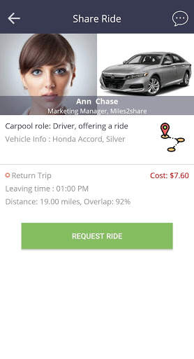 miles2share: hassle-free ridesharing screenshot 7