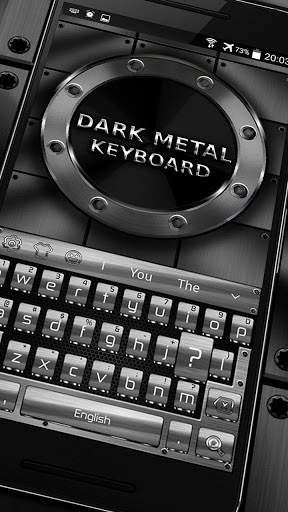 Dark Metal Keyboard Theme स्क्रीनशॉट 2