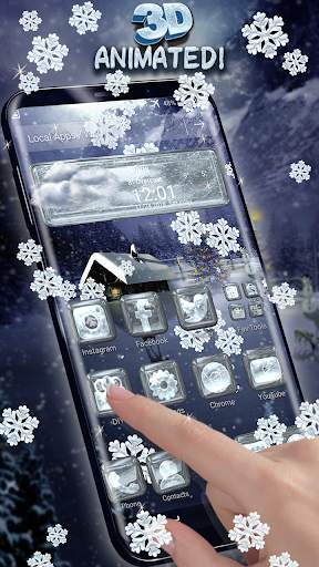 Winter Snow 3D Theme screenshot 2