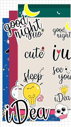 Cute Word Doodle Emoji Stickers 4 تصوير الشاشة