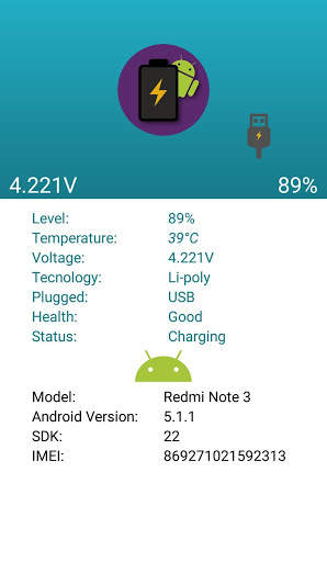 Battery Volta Battery Status screenshot 1